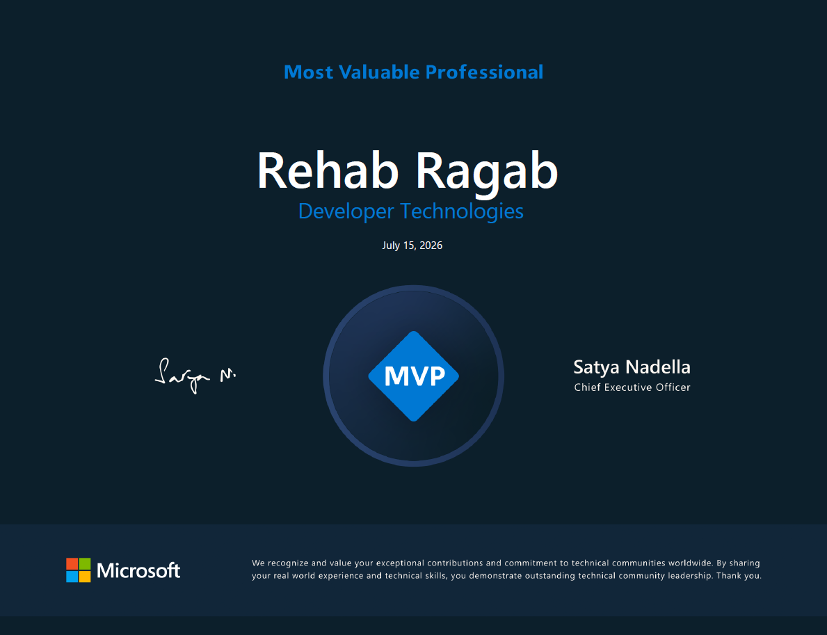 My Microsoft MVP badge